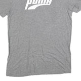 PUMA Mens Grey Graphic T-Shirt M Short Sleeve Crew Neck Cotton Blend Casual Top