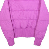 NIKE Womens Pink Purple Jacket M Polyester Puffer Sport Outerwear Zip Up