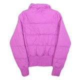 NIKE Womens Pink Purple Jacket M Polyester Puffer Sport Outerwear Zip Up