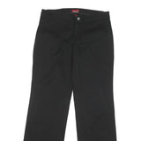 DICKIES Mens Black Cotton Blend Regular Straight Trousers W30 L30 Workwear