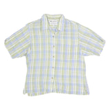 COLUMBIA Womens Green & Blue Check Shirt S Lightweight Casual Summer