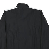 ADIDAS Mens Black & White Track Jacket L Polyester Blend Zip Athletic Sportswear