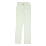 LEVI'S Womens Cotton Blend White Slim Skinny Trousers W26 L31 Stylish Crisp