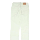 LEVI'S Womens Cotton Blend White Slim Skinny Trousers W26 L31 Stylish Crisp