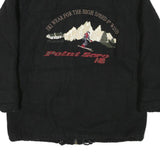 POINT ZERO Womens Black Wool Ski Wear Jacket M Wool Zip Plain Winter Outerwear