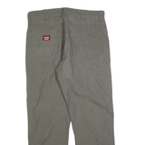 WRANGLER Mens Cotton Blend Green Regular Straight Trousers W34 L30 Casual Zip