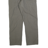 WRANGLER Mens Cotton Blend Green Regular Straight Trousers W34 L30 Casual Zip