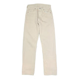 LEVI'S 501 Mens Jeans Cream Regular Straight Denim Raw W28 L29 Classic Button