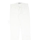 White Womens Slim Jeans Cotton Blend Zip W28 L28 Stylish Comfort Fit