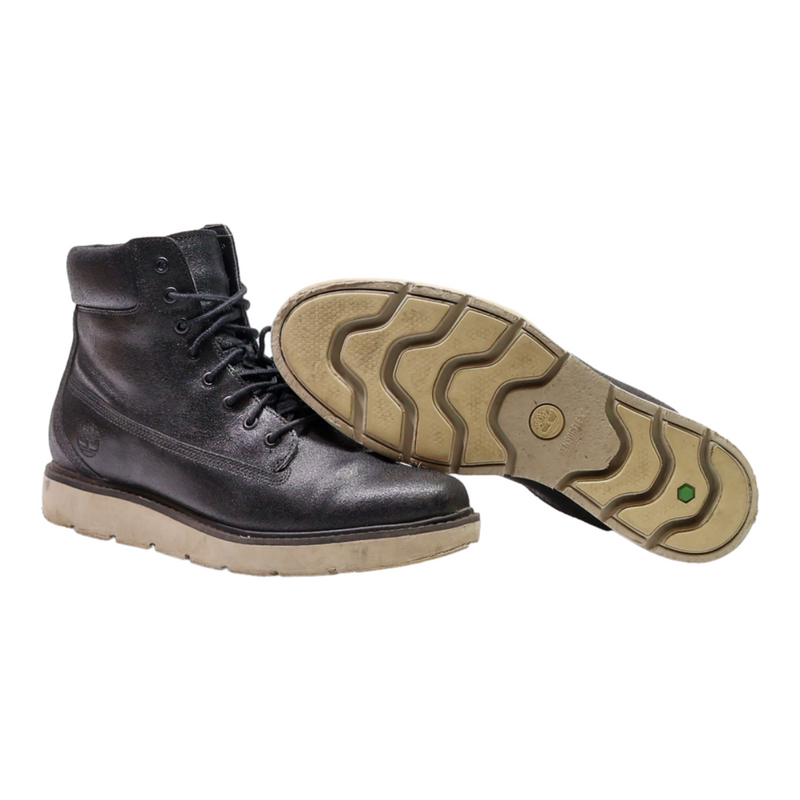 TIMBERLAND Lace-Up Boots Black Leather Womens UK 7