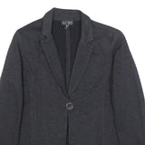 ARMANI JEANS Womens Black Button Jacket S Woven Tailored Casual Workwear