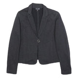 ARMANI JEANS Womens Black Button Jacket S Woven Tailored Casual Workwear