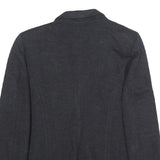 ARMANI JEANS Womens Black Button Jacket S Woven Tailored Casual Workwear