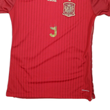 ADIDAS Mens Red & Gold Spain Football Shirt S Short Sleeve Crew Neck Torres 9