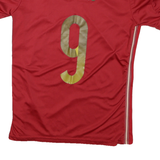 ADIDAS Mens Red & Gold Spain Football Shirt S Short Sleeve Crew Neck Torres 9