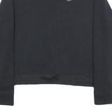 NIKE Womens Black Crew Neck L Cotton Blend Sweatshirt Pullover Casual