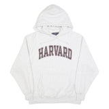 CHAMPION Mens White Harvard Cotton Blend Pullover Hoodie M University Print