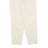 Womens Cotton Blend Cream Regular Fit Zip Closure Trousers W26 L28 Casual Wear