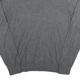 NAUTICA Mens Grey Plain Cotton Blend Jumper V-Neck Basic Knit L Casual Knitwear