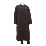 DEL MOD Womens Black Button Jacket L Polyester Blend Classic Long Sleeve Plain