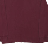 POLO RALPH LAUREN Mens Maroon Plain Cotton Blend Pullover Crew Neck Jumper L