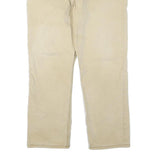 CARHARTT Mens Jeans Beige Regular Straight Denim W36 L30 Cotton Blend Zip