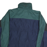 COLUMBIA Mens Blue & Green Outdoor Jacket L Polyester Windbreaker Zip Closure