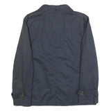 MARELLA Womens Navy Cotton Button Jacket UK 16 Plain Classic Outerwear
