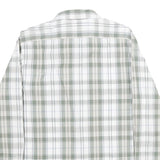 NAUTICA Mens Green & White Check Shirt S Cotton Long Sleeve Button Down Casual