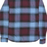 LEVI'S Mens Blue & Maroon Check Shirt S Cotton Blend Long Sleeve Button Down