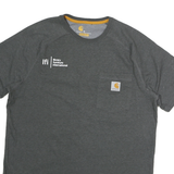 CARHARTT Mens Grey Relaxed Fit Cotton Pocket T-Shirt Short Sleeve Crew Neck