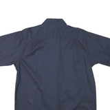 WRANGLER Mens Blue Short Sleeve Cotton Blend Shirt L Button Pocket Casual