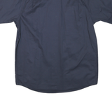 WRANGLER Mens Blue Short Sleeve Cotton Blend Shirt L Button Pocket Casual