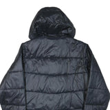COLUMBIA Mens Black Hooded Jacket S Polyester Blend Quilted Outdoor Warm
