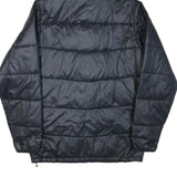 COLUMBIA Mens Black Hooded Jacket S Polyester Blend Quilted Outdoor Warm