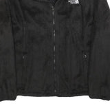 THE NORTH FACE Womens Black Zip Jacket XL Polyester Fleece Logo Casual Outdoor