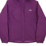 THE NORTH FACE Womens Purple Jacket L Polyester Blend Zip Outdoor Waterproof