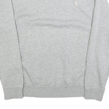 NIKE Mens Grey Crew Neck M Cotton Blend Sweatshirt Small White Logo Casual