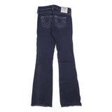TRUE RELIGION Womens Denim Blue Regular Flared Cotton Blend W25 L32 Jeans