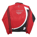 ADIDAS Mens Red & Black Zip Jacket L Polyester Sports Track Athletic