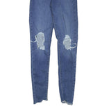 LEVI'S Womens Blue Slim Skinny Denim Medium W27 L29 Ripped Distressed Jeans