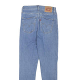 LEVI'S Womens Blue Slim Skinny Denim Medium W24 L26 Slim Fit Jeans Zip Closure