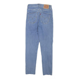 LEVI'S Womens Blue Slim Skinny Denim Medium W24 L26 Slim Fit Jeans Zip Closure