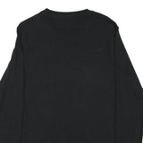 ADIDAS Mens Black Chicago Blackhawks Long Sleeve Crew Neck Cotton Blend T-Shirt