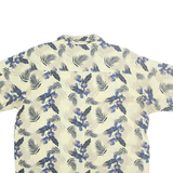 PURITAN Mens Cream & Blue Floral Rayon Shirt XL Summer Casual Tropical