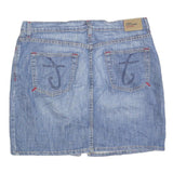 TOMMY HILFIGER Womens Blue Denim Mini Cotton Blend Skirt L Casual Everyday