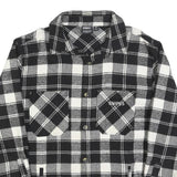 SNIPES Mens Black & White Check Shirt M Polyester Blend Long Sleeve Casual