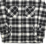 SNIPES Mens Black & White Check Shirt M Polyester Blend Long Sleeve Casual