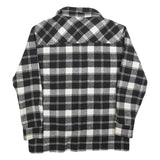 SNIPES Mens Black & White Check Shirt M Polyester Blend Long Sleeve Casual