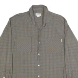 CARHARTT Mens Green & Brown Check Shirt XL Button Front Long Sleeve Casual